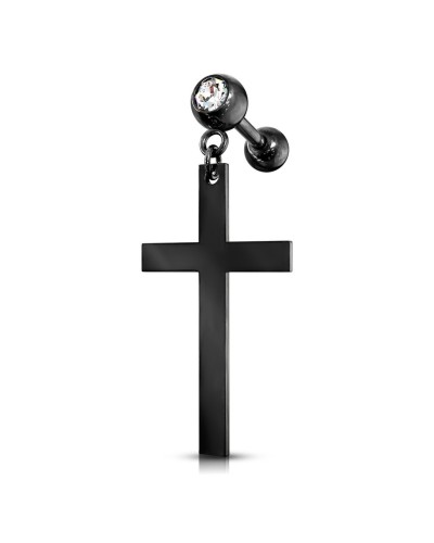 Piercing cartilage pendentif croix