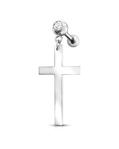 Piercing cartilage pendentif croix