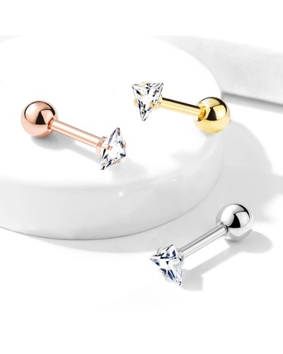 Piercing oreille pierre triangle