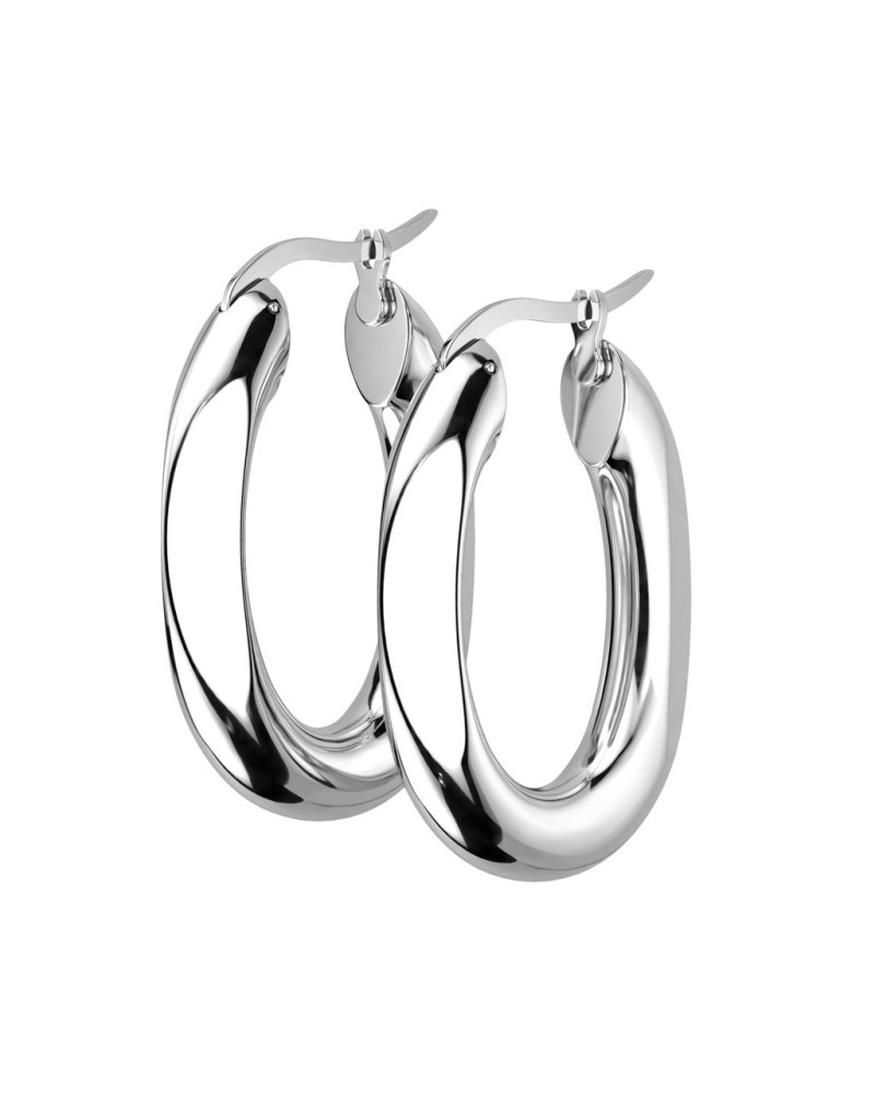 Boucles d'oreilles anneaux forme ovale