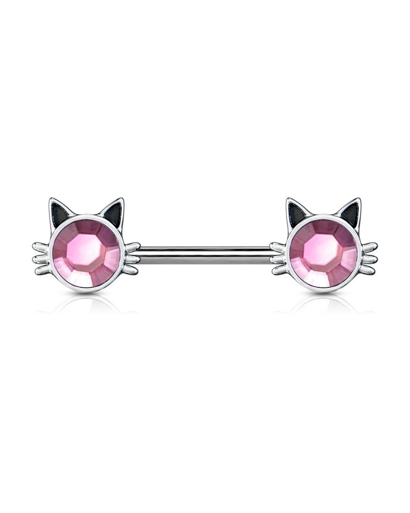 Piercing téton chat pierre rose