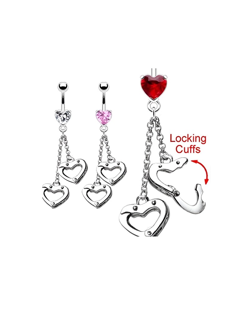 Piercing nombril menottes coeur