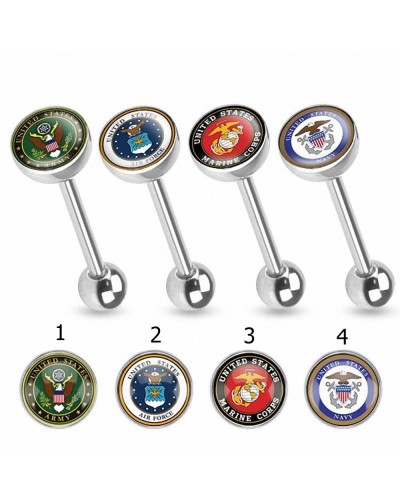 Piercing langue logo militaire USA