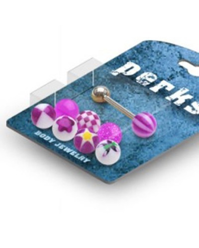 Pack piercing langue violet