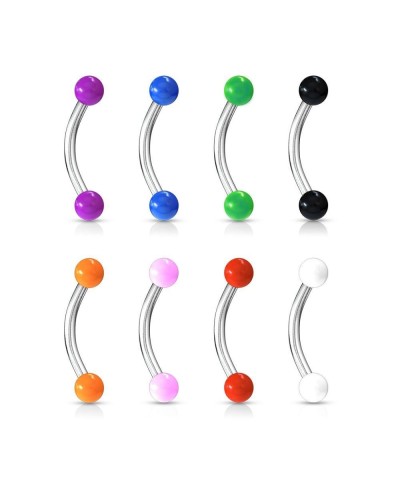 Piercing arcade boule acrulique unie