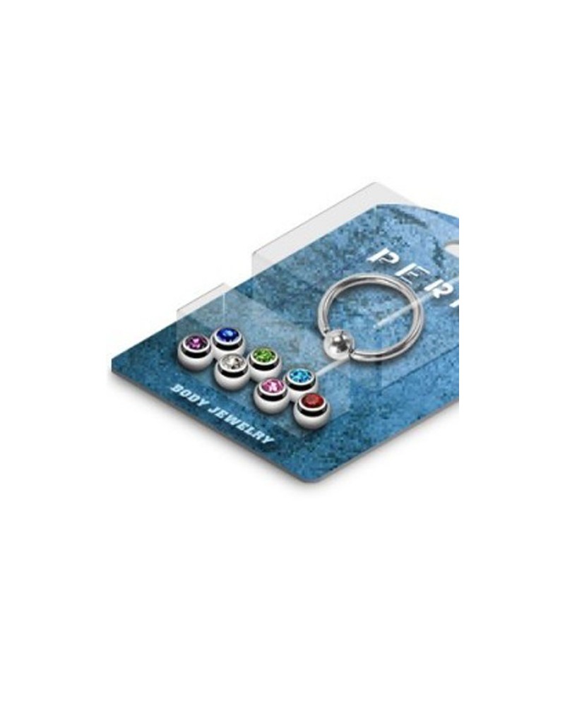 Pack piercing anneau captif 8 billes interchangeables