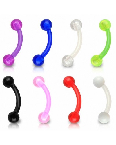 Piercing arcade tige flexible avec boules