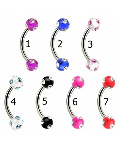 Piercing arcade boules à strass