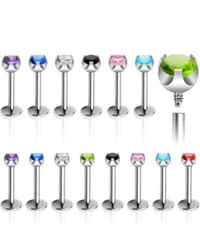 Piercing labret pierre filetage interne