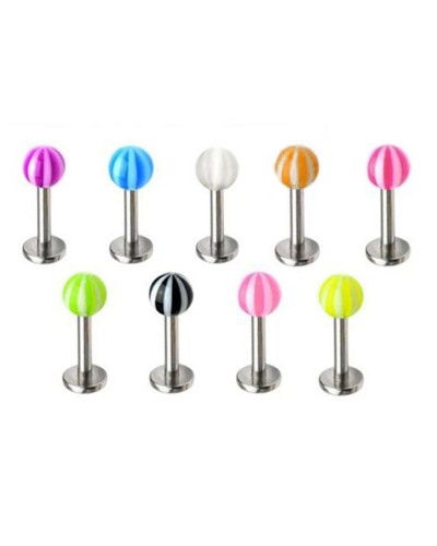 Piercing labret boule acrylique candy