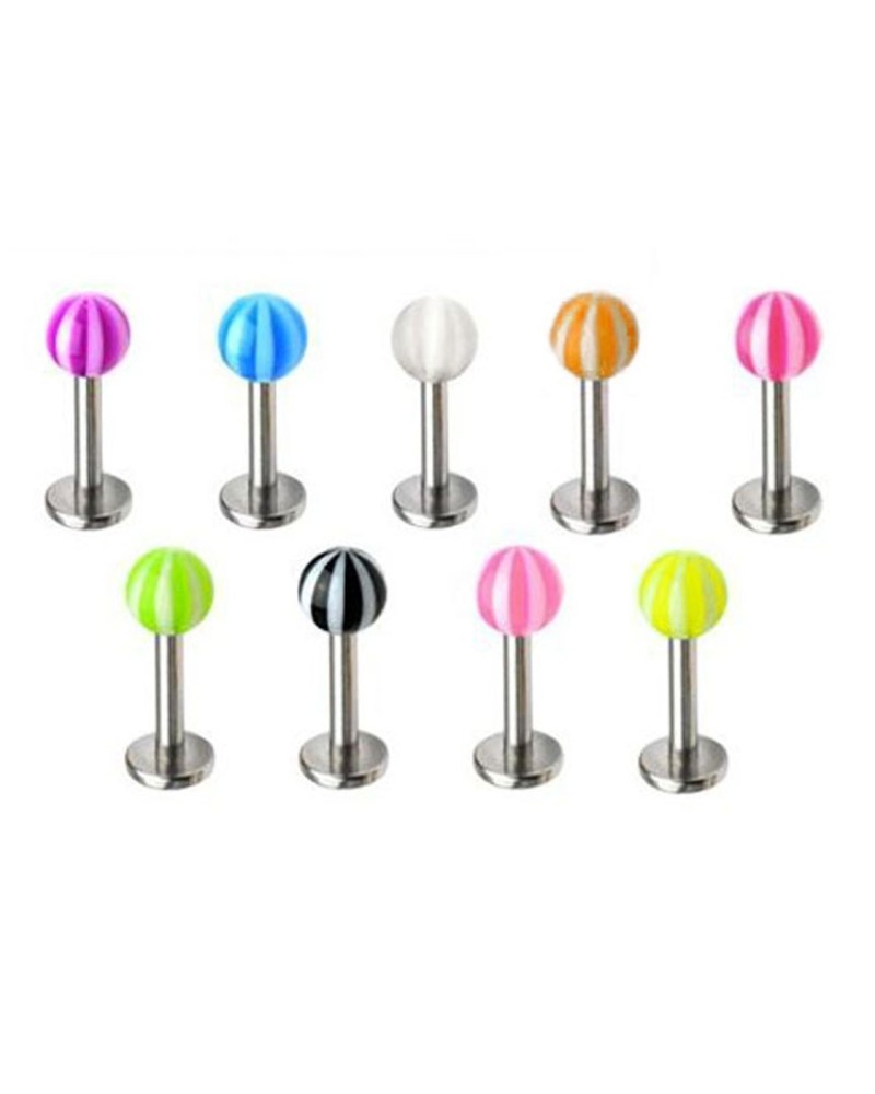 Piercing labret boule acrylique candy