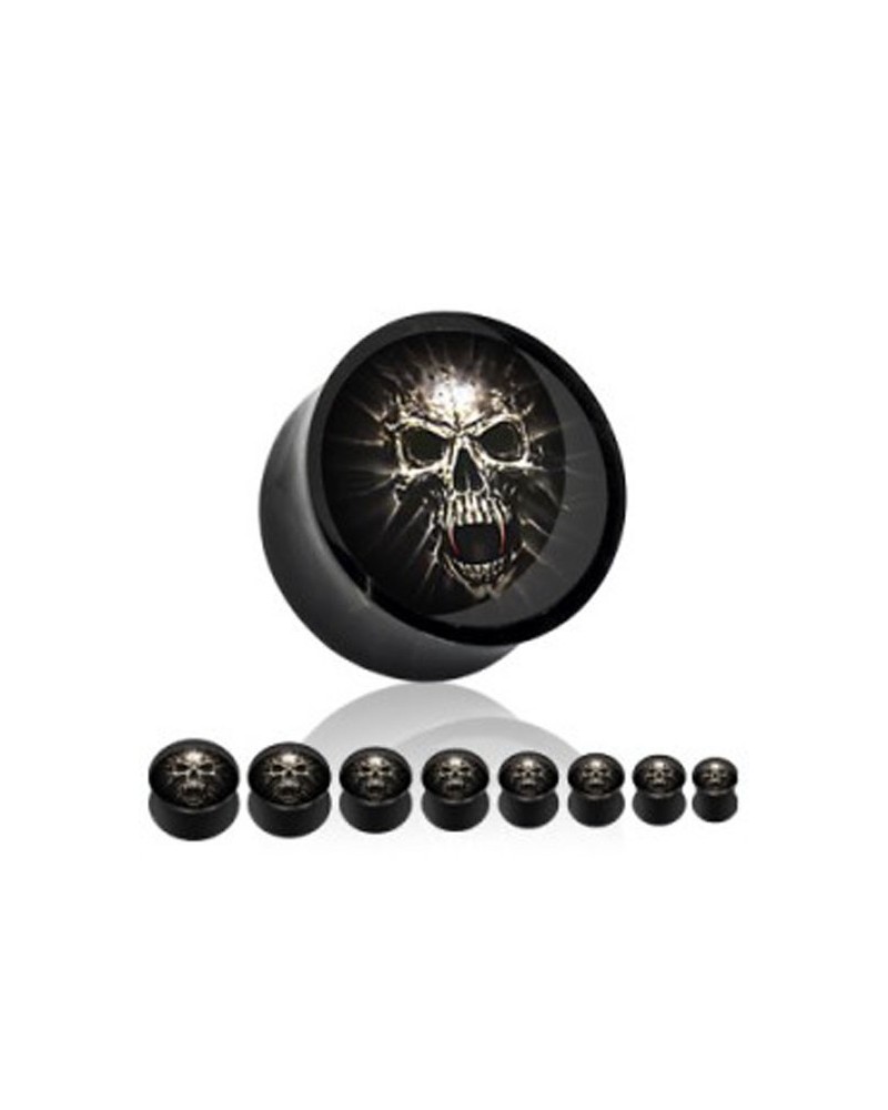 Piercing plug gothique tête de mort vampire