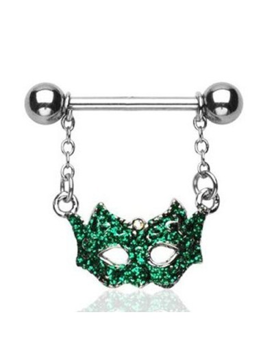 Piercing téton masque vert