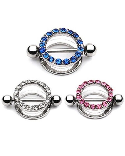 Piercing téton cercle de strass