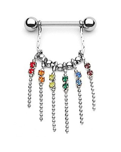 Piercing téton LGBT chaînettes