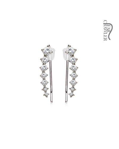 Boucles d'oreilles montantes 7 cristaux